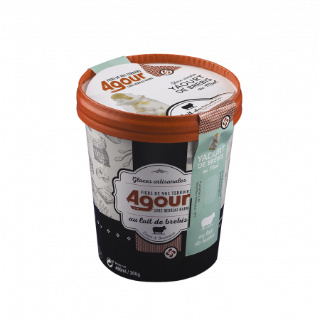 Glaces au lait de brebis parfum yaourt de brebis et miel - Format familial