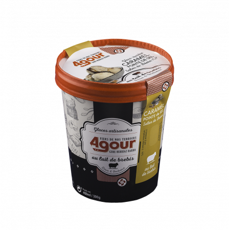 Helado de leche de oveja con sabor de caramelo y un toque de sal - Tamaño familiar