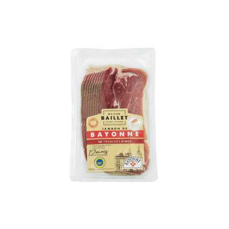 10 rodajas finas de Jamon de Bayona