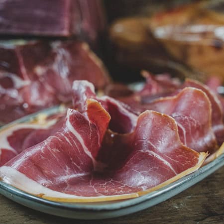 Jamón de Bayona rebanada