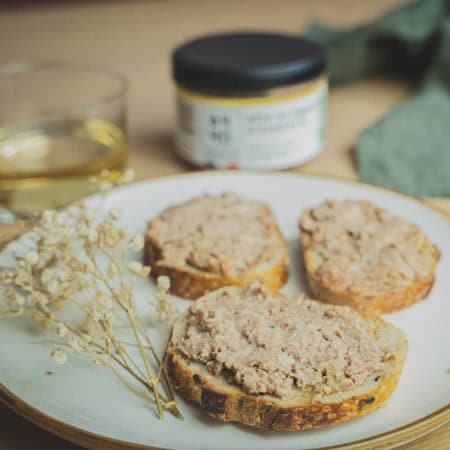 Pâté de cochon BIO Piment d'Espelette infusion camomille