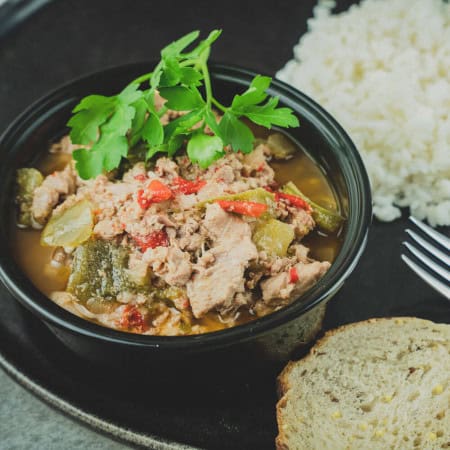 Pork Axoa with Espelette pepper and cider