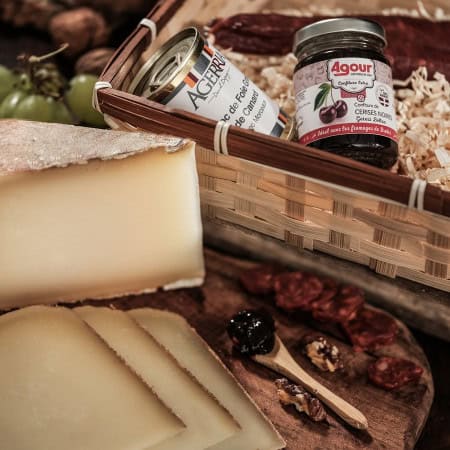 Basket of Basque products...