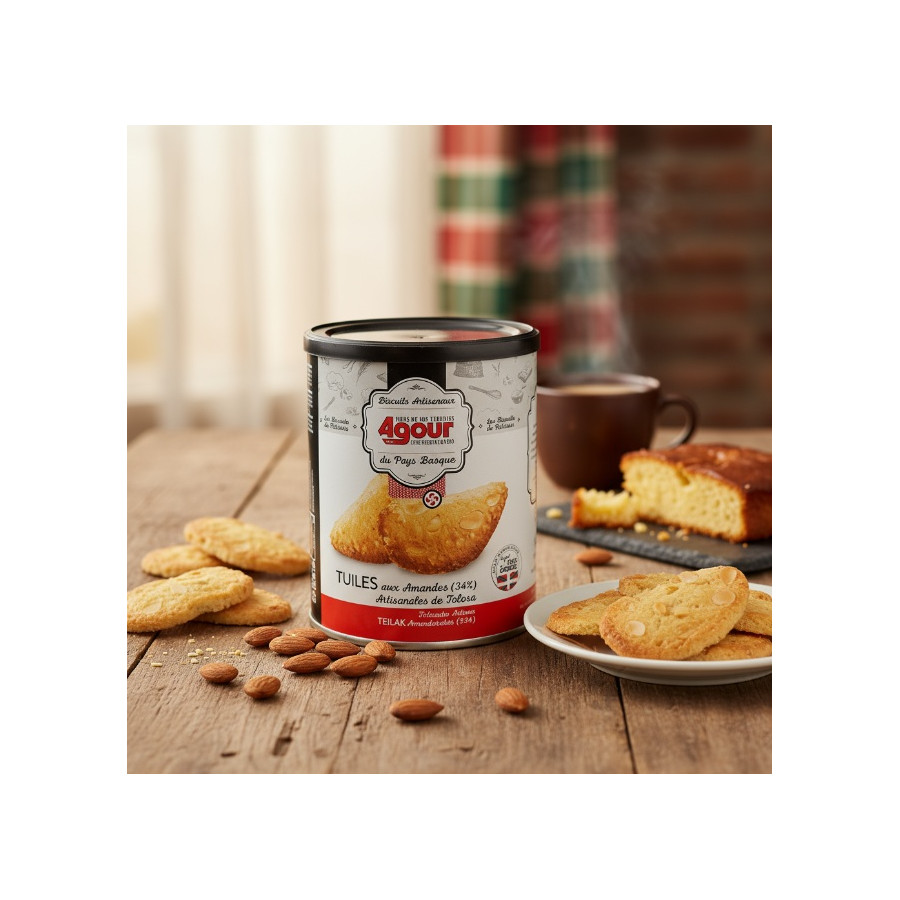 TUILES AUX AMANDES DE TOLOSA MAISONA GOUR ETXEA BISCUITS BASQUES TUILES AUX AMANDES DE TOLOSA MAISONA GOUR ETXEA BISCUITS BASQUES