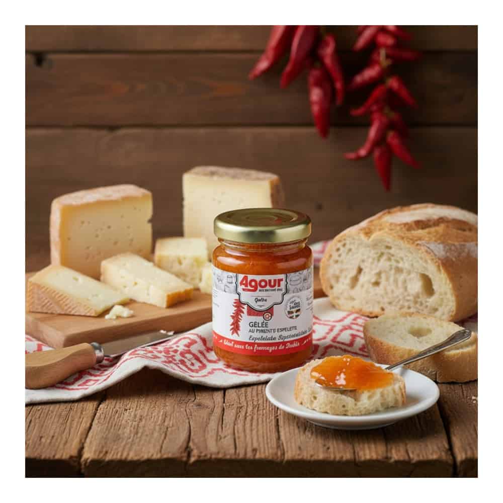 GELÉE DE PIMENT D’ESPELETTE AOP SPÉCIALITÉ BASQUE MAISON AGOUR ETXEA