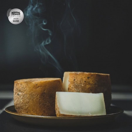 Smoked goat's cheese