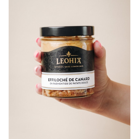 EFFILOCHÉ DE CANARD EN PARMENTIER DE PATATE DOUCE LEHOIA PLAT CUISINE BASQUE MAISON AGOUR ETXEA