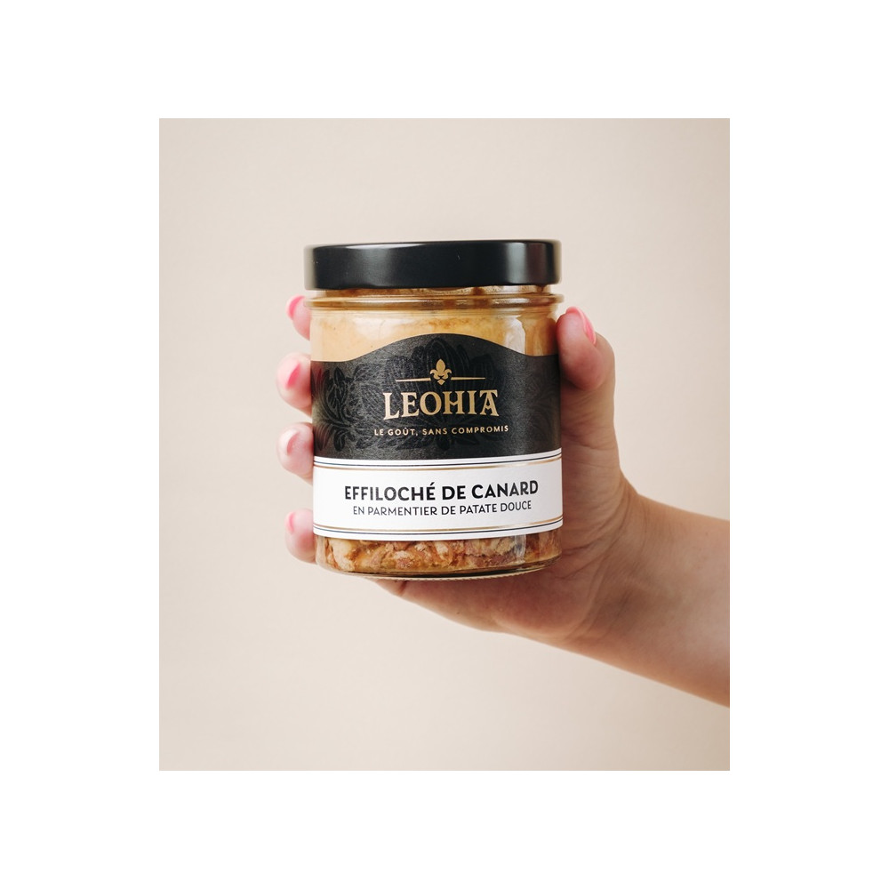 EFFILOCHÉ DE CANARD EN PARMENTIER DE PATATE DOUCE LEHOIA PLAT CUISINE BASQUE MAISON AGOUR ETXEA