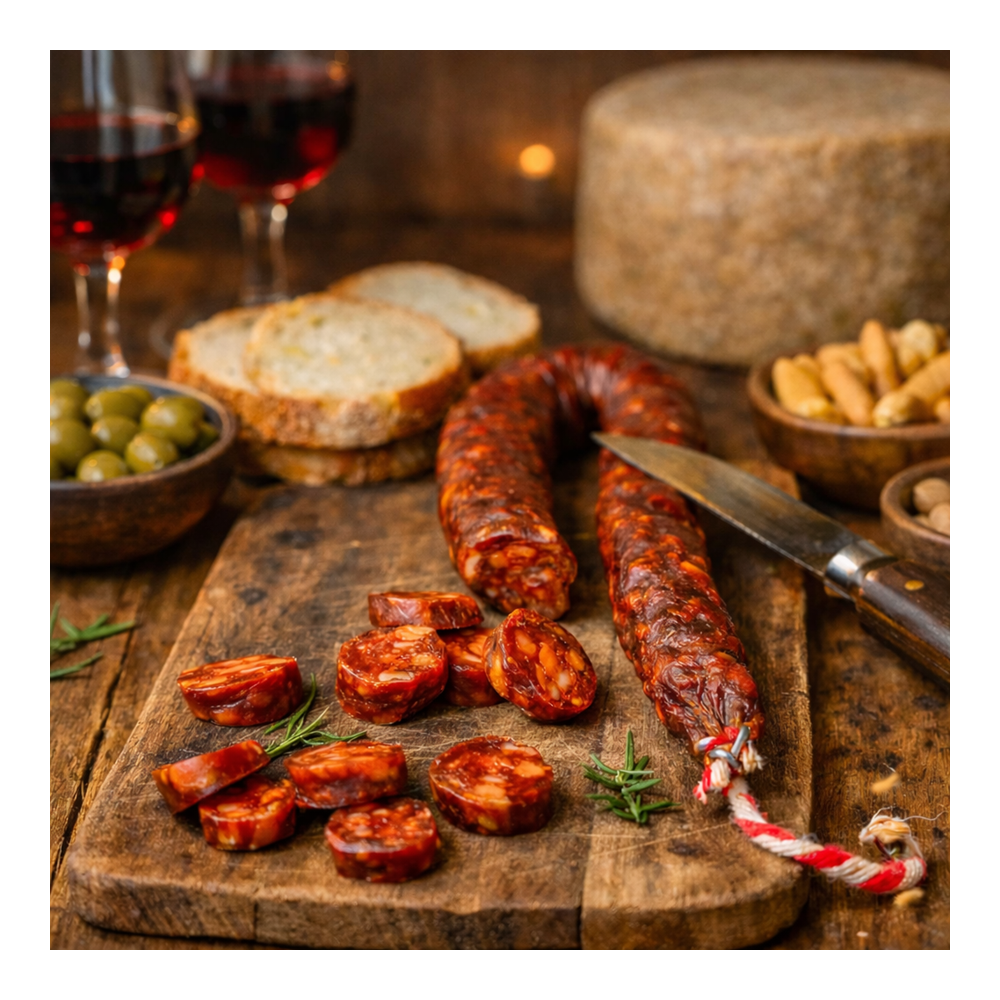 TXISTORRA SÉCHÉE DOUCE OU PIQUANTE GASTRONOMIE BASQUE MAISON AGOUR ETXEA