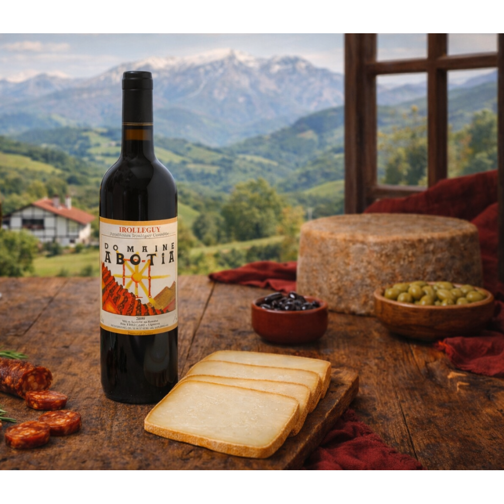 VIN ROUGE AOP IROULEGUY DOMAINE ABOTIA VIN BASQUE MAISON AGOUR ETXEA