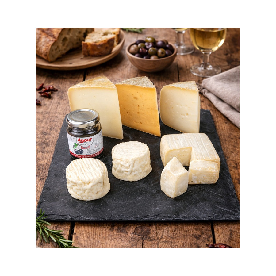 PLATEAU DE FROMAGES EUSKALDUNA FROMAGE DE BREBIS FORMAGE BASQUE FORMAGERIE AGOUR ETXEA