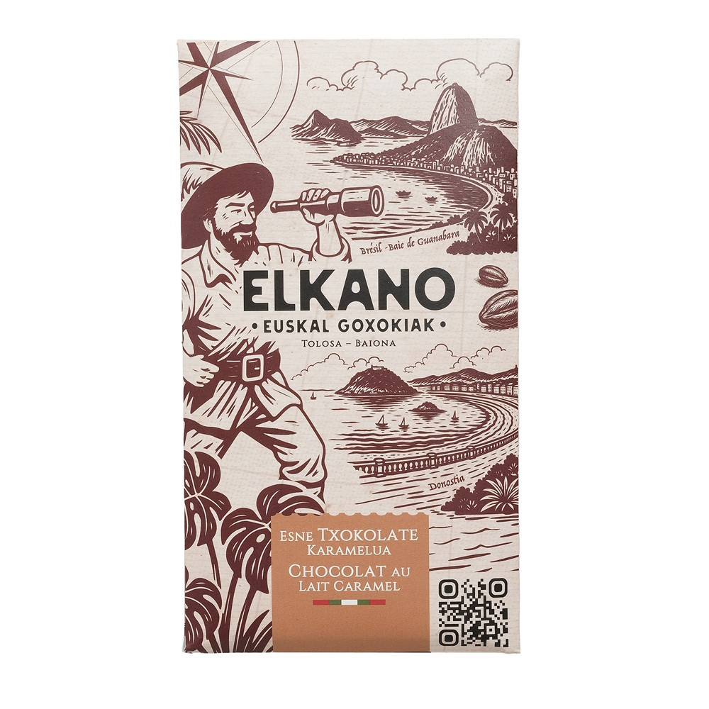 Tablette Chocolat au Lait Caramel elkano livraison chocolat basque maison agour etxea
