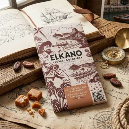 Tablette Chocolat au Lait Caramel elkano livraison chocolat basque maison agour etxea