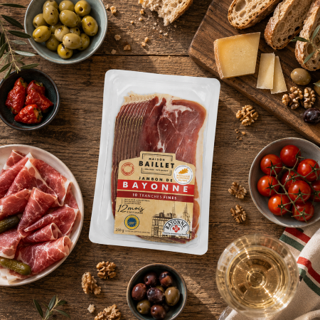 10 thin slices of Bayonne ham