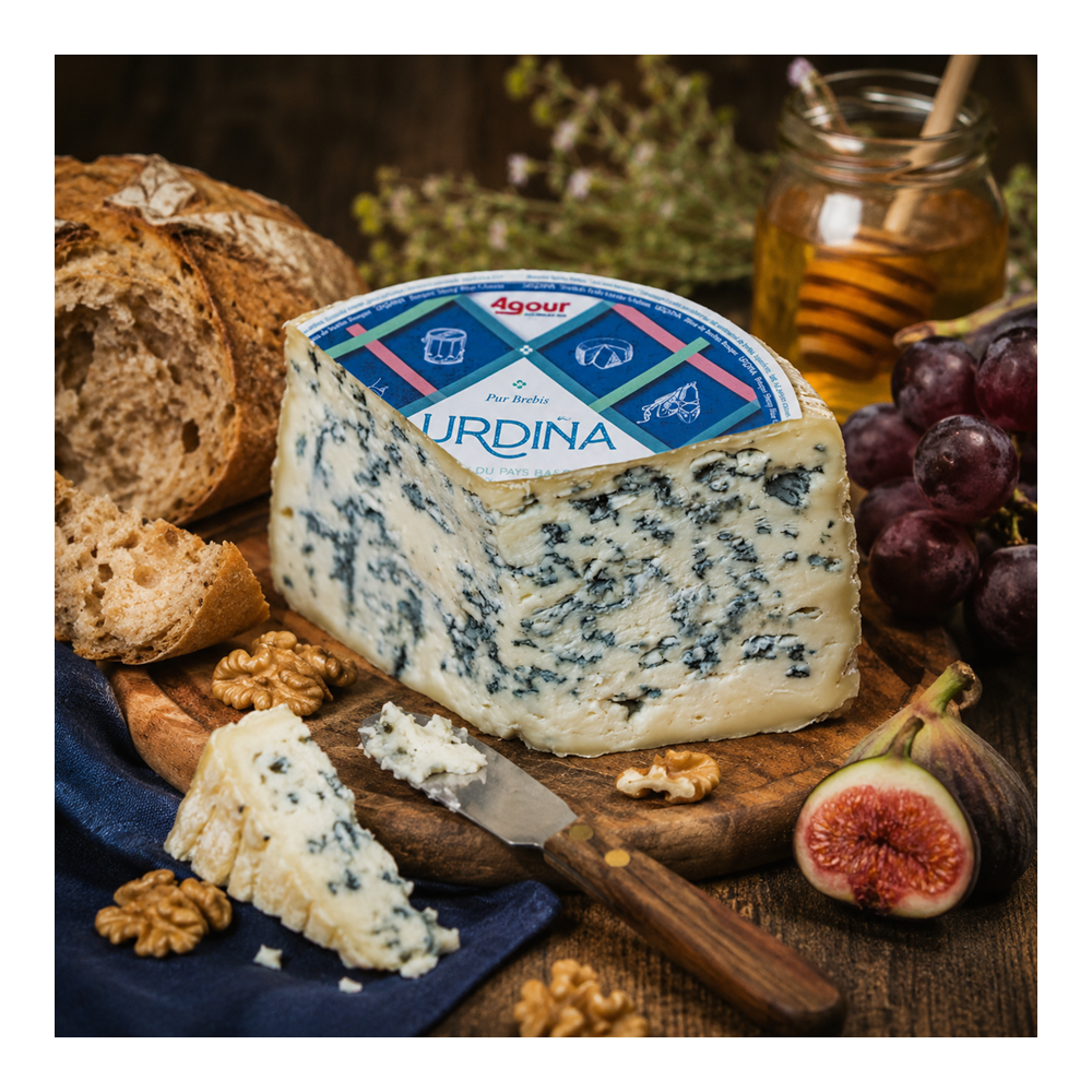 urdina bleu de brbeis du pays basque fromage de brebis maison agour etxea