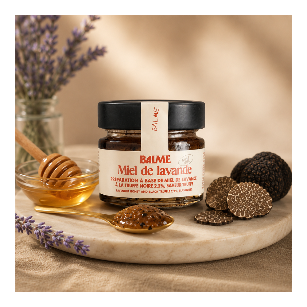 Miel de lavande à la truffe noire balme maison agour etxea