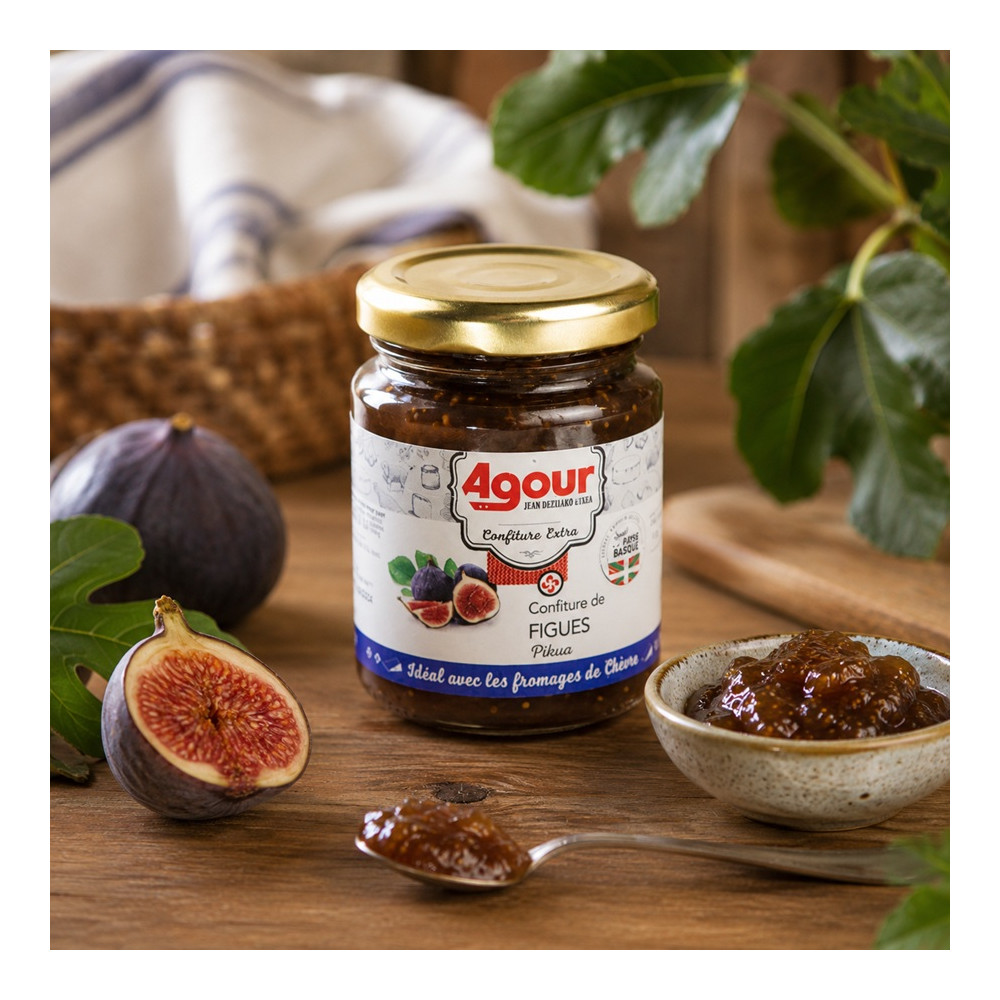 Confitures artisanale de figues maison agour etxea spécialités du pays basque fromage de brebis confiture