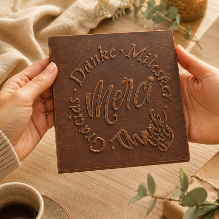Carré Merci au chocolat noir