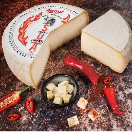 Fromage de vache sua piment fort piment de cayenne livraison spécialité basque fromage basque maison agour etxea