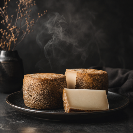 Tommette de Fromage de Chèvre Fumé Ketua spécialité basque fromagerie agour fromage fumé au bois de hetre