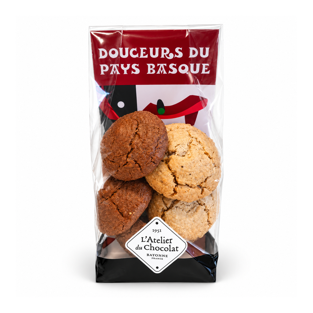 Macarons basques artisanaux vanille et chocolat