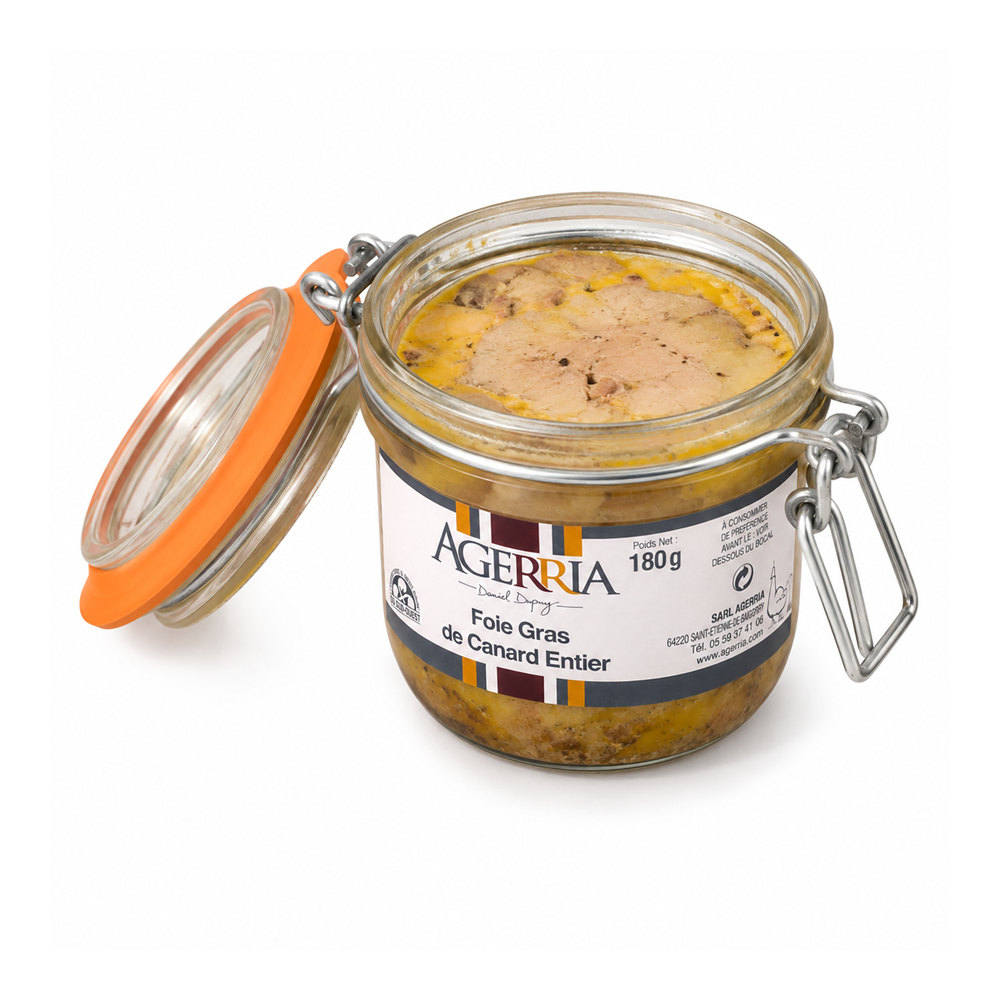Foie gras de canard entier nature ouverture