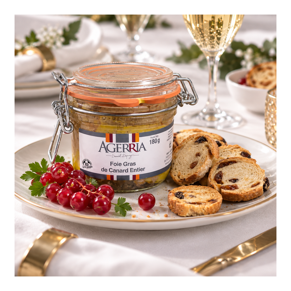 Foie gras de canard entier nature agour