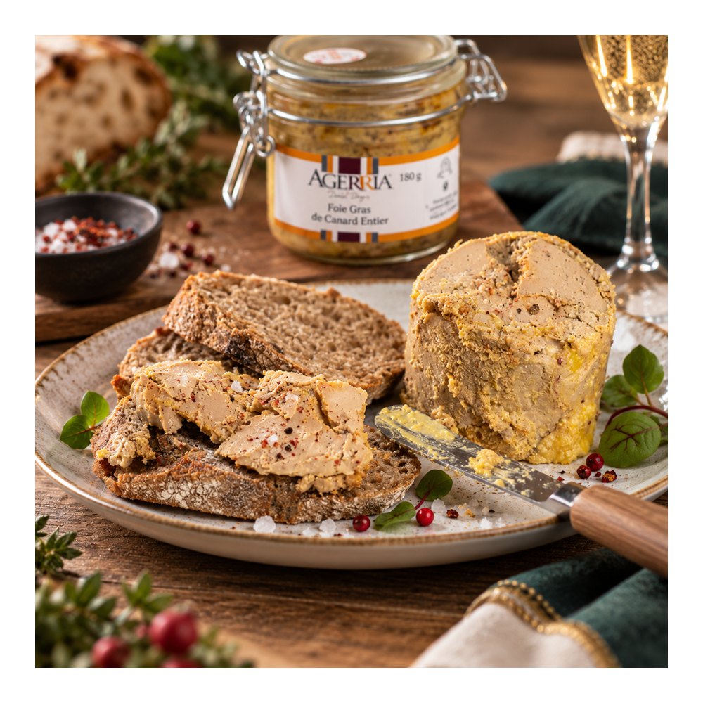 Foie gras de canard entier nature 180g produit d'exception