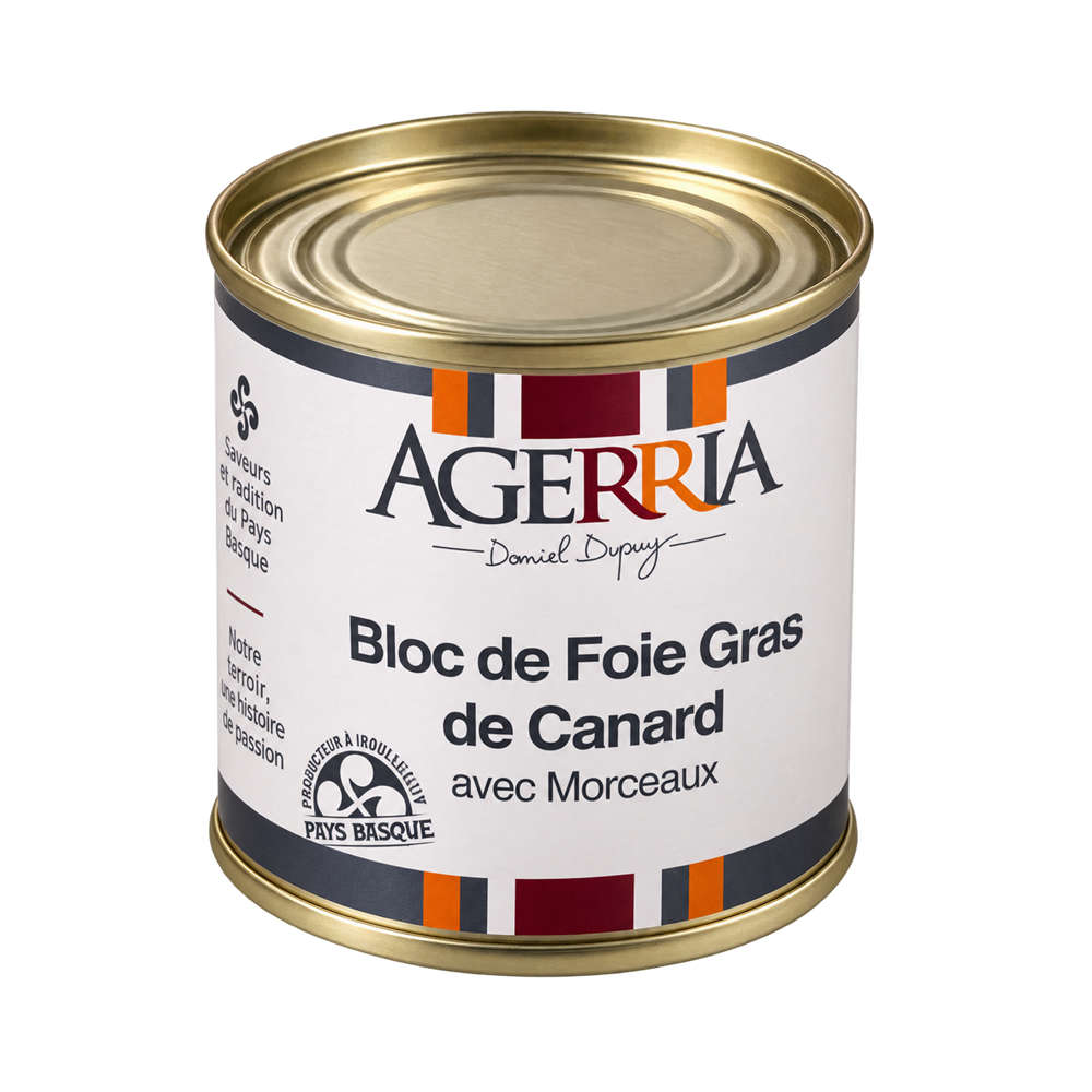 Bloc de Foie Gras de Canard nature fermeture pays basque