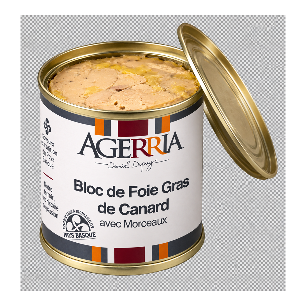 Bloc de Foie Gras de Canard nature ouverture