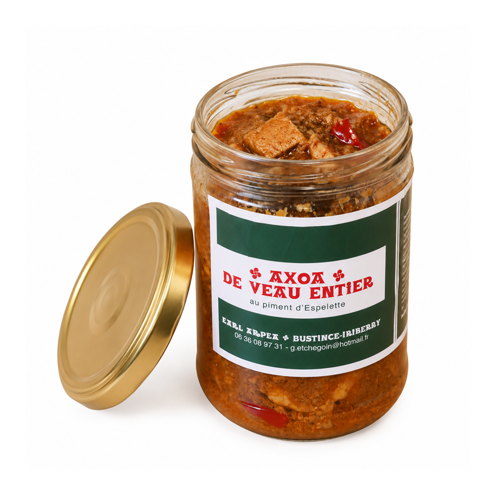 Axoa de veau entier au piment d'Espelette présentation