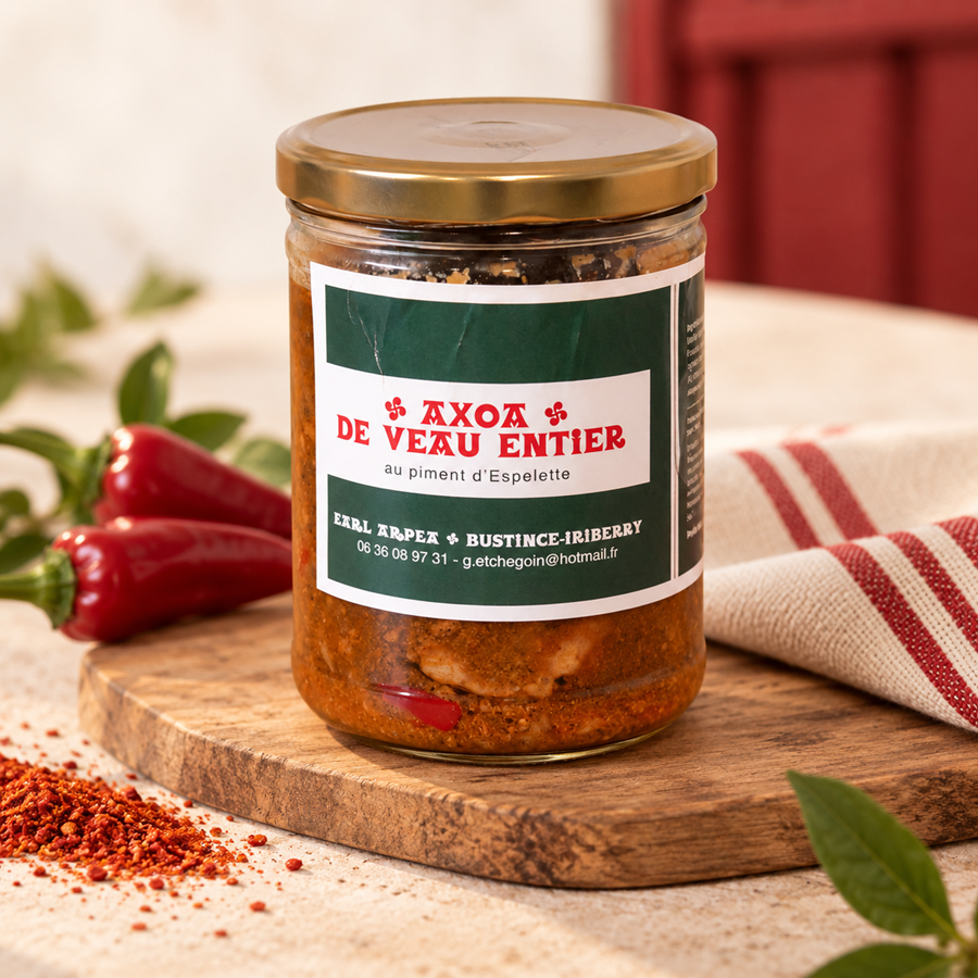 Axoa de veau entier au piment d'Espelette plat cuisine basque