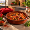 Plat cuisiné axoa de veau entier au piment d'Espelette