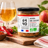 Axoa de cochon bio au cidre et poudre de piment d'Espelette verre de cidre