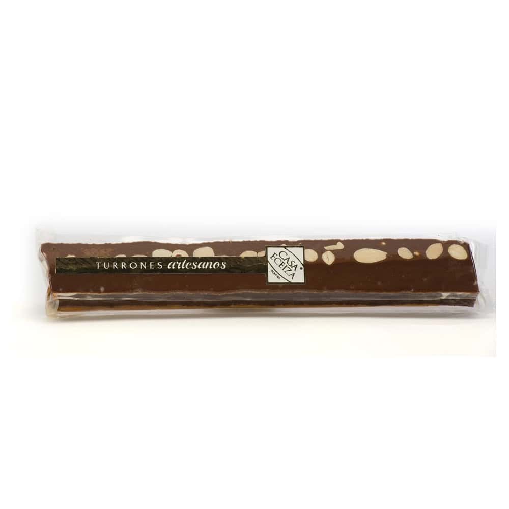 Chocolate nougat with caramel and salted almonds