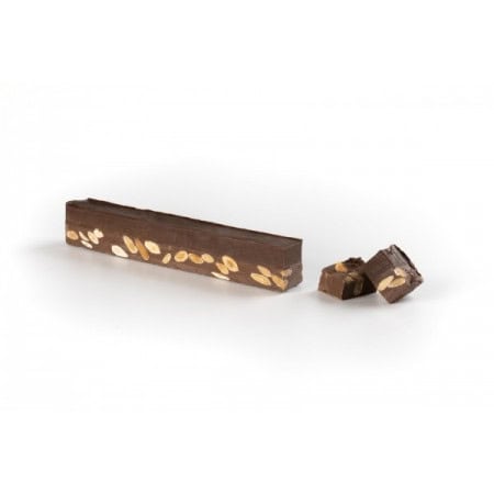 Chocolate nougat with caramel and salted almonds