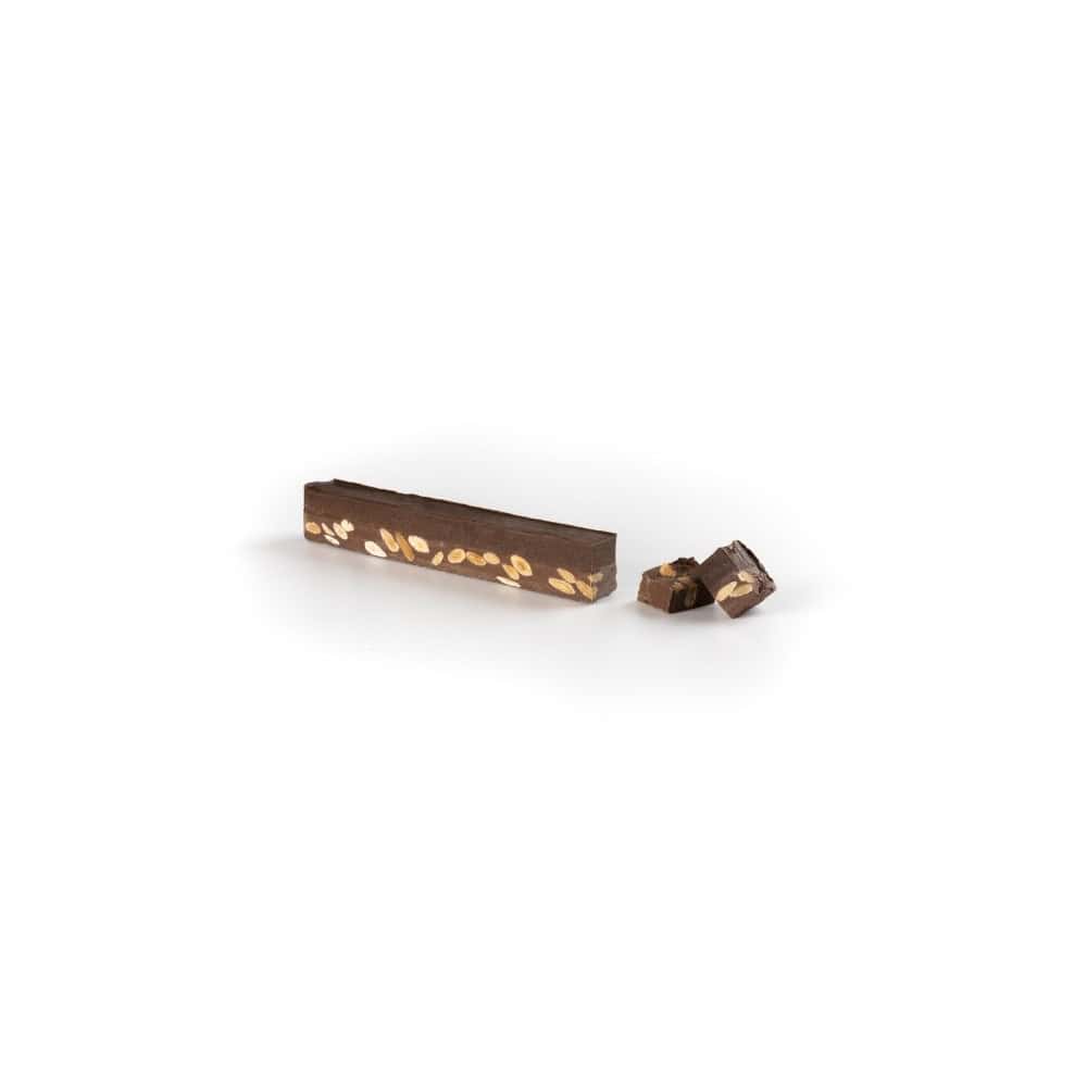 Chocolate nougat with caramel and salted almonds