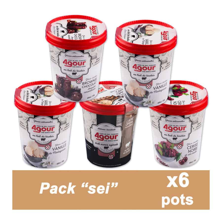 Pack of 6 sheep's milk ice creams