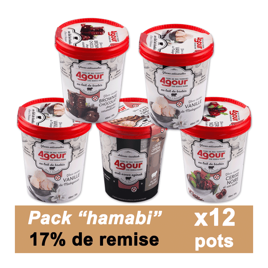 12 ardi esnezko izozki paketea