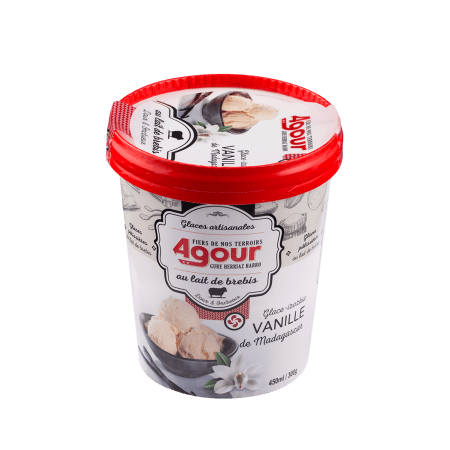 Glaces au lait de brebis parfum vanille de Madagascar - Format familial