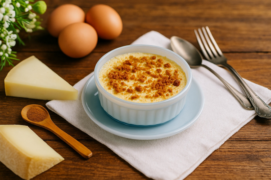 ŒUFS MIRABEAU AU FROMAGE DE BREBIS ET SPÉCULOOS