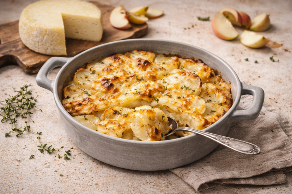 Gratin de fromage de Brebis et pommes