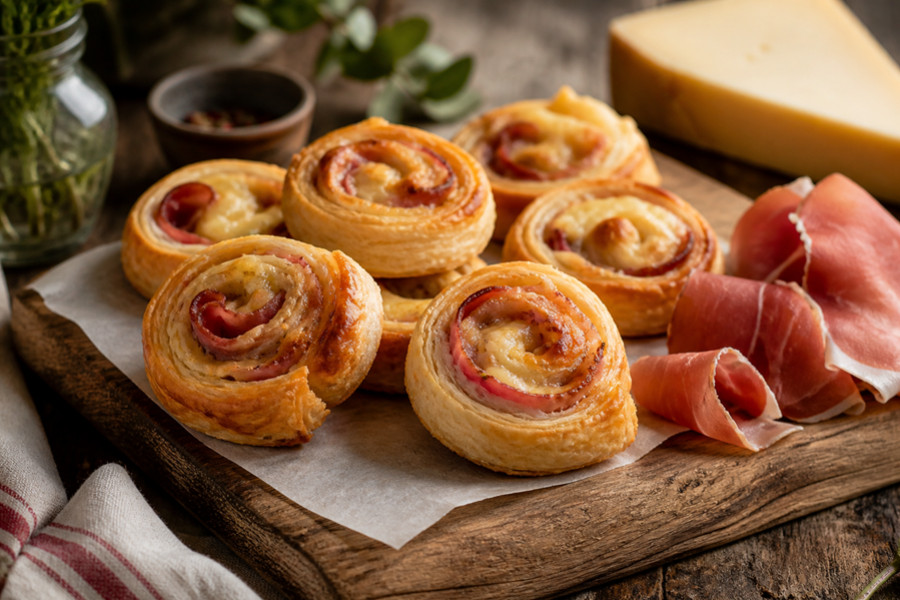 Feuilletés au Jambon de Bayonne et fromage de brebis