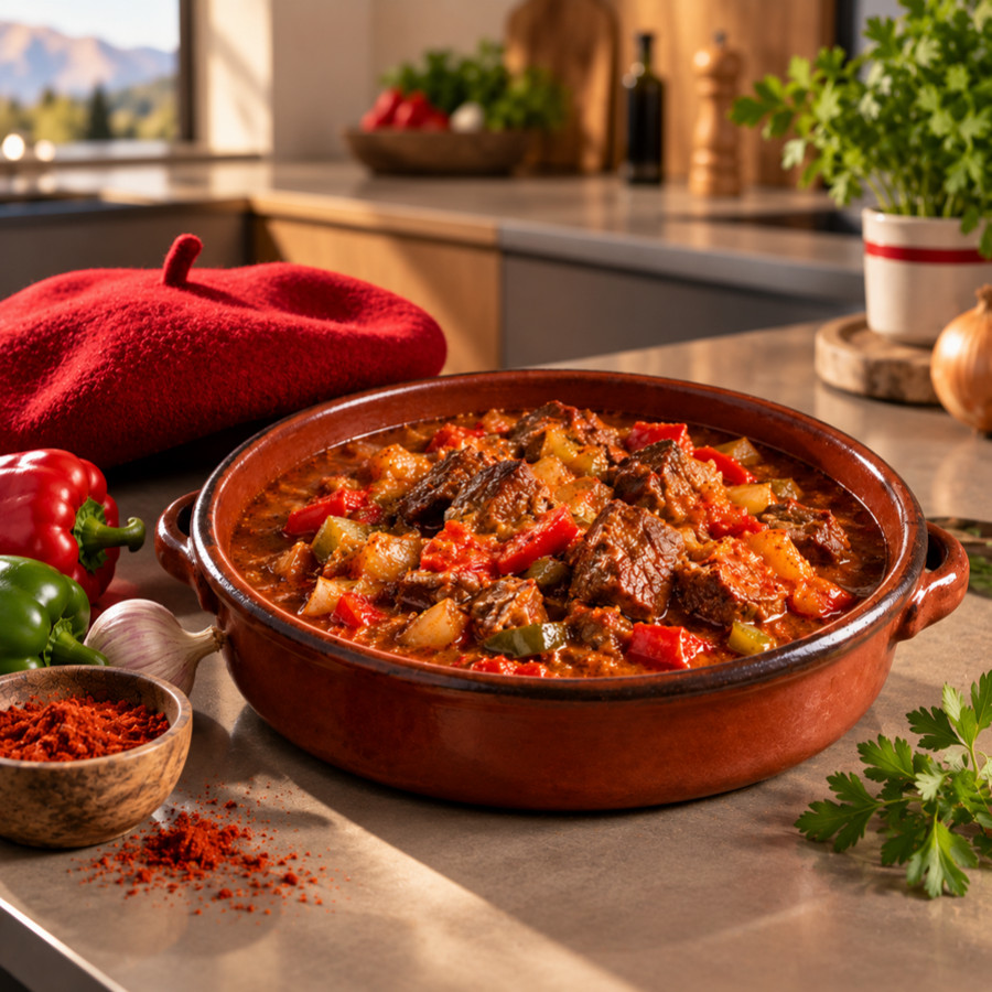 Axoa de veau traditionnel · La recette emblématique du Pays Basque